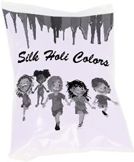silk holi colors product pouch